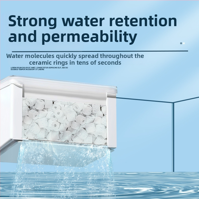 Akvariumui filtravimo terpė: keraminių žiedų ir stiklo žiedų biocheminiam filtravimui, 500 g