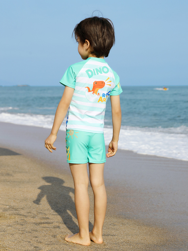 Shiki Плувен костюм за момчета, едночастен, карикатурен принт, нейлонова смес 82% с подплата полиестер 95%