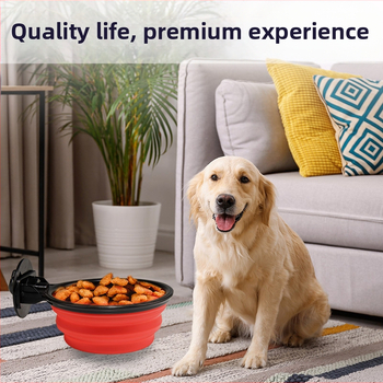 Pakaramā suņu bļodiņa ar pretslīdēšanas funkciju, saliekama, TPR materiāls