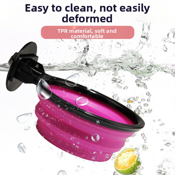 Pakaramā suņu bļodiņa ar pretslīdēšanas funkciju, saliekama, TPR materiāls