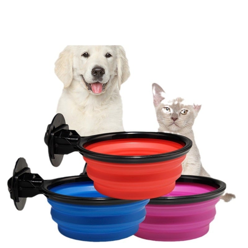 Pakaramā suņu bļodiņa ar pretslīdēšanas funkciju, saliekama, TPR materiāls