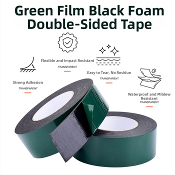 Ταινία PE αφρού διπλής όψεως με ακρυλικό κόλλο, αδιάβροχη και απορροφητική κραδασμών, για αυτοκίνητα LED ετικέτες, με φιλμ αποδέσμευσης