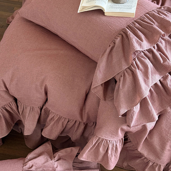 60-count medvilnės keturių dalių patalynės komplektas, reaktyvus dažymas, plautas medvilnė, viengubas spalva, šiuolaikinis minimalistinis stilius