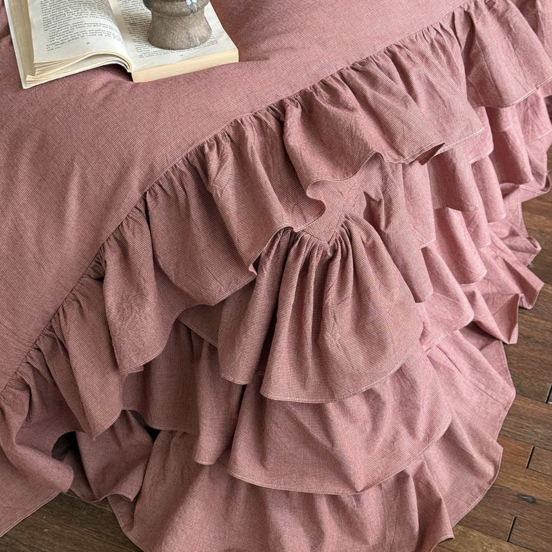 60-count medvilnės keturių dalių patalynės komplektas, reaktyvus dažymas, plautas medvilnė, viengubas spalva, šiuolaikinis minimalistinis stilius