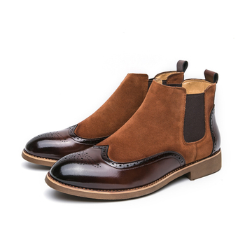 Δερμάτινες μποτάκια PU με μυτερό δάχτυλο, μεσαίο ύψος μποτάκι, χαμηλό κλινο τακούνι, στυλ Martin