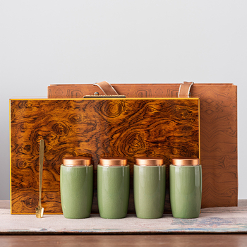 Keraminė uždaroma arbatos talpykla su Ge Kiln modeliu, Ice Crack glazūra, šiuolaikiškas minimalistinis stilius, sveria 2,5