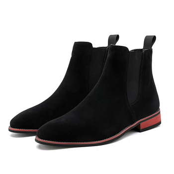 Martin odiniai batai su PU viršumi, medinė padas, smailus nosis, klininis kulnas 1–3 cm, rudens stilius