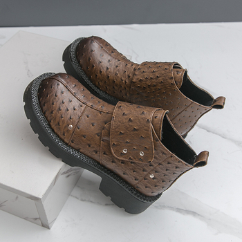 Vyriniai Martin batai: PU viršus, guminė padena, apvali nosis, vidutinio aukščio kulnas 3–5 cm, Magiška juosta