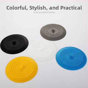 Apskritas silikoninės grindų nuotekų gaubtas su kvapų apsauga, tinka voniai ir virtuvei | šiuolaikinis minimalistinis stilius