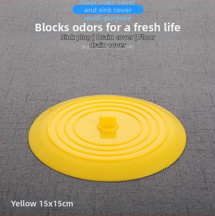 Apskritas silikoninės grindų nuotekų gaubtas su kvapų apsauga, tinka voniai ir virtuvei | šiuolaikinis minimalistinis stilius