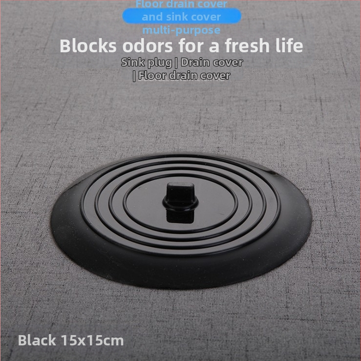 Apskritas silikoninės grindų nuotekų gaubtas su kvapų apsauga, tinka voniai ir virtuvei | šiuolaikinis minimalistinis stilius