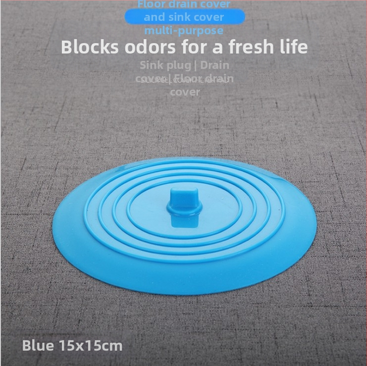 Apskritas silikoninės grindų nuotekų gaubtas su kvapų apsauga, tinka voniai ir virtuvei | šiuolaikinis minimalistinis stilius