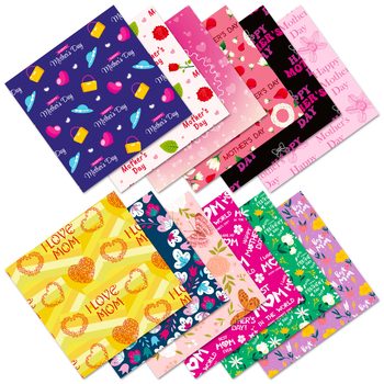 Σετ χάρτινων ευχών για τη Γιορτή της Μητέρας, Leopard Products, 12 φύλλα ανά πακέτο, 80 g επικαλυμμένο χαρτί εξώφυλλο + 160 g offset χαρτί εσωτερικό, Εκτύπωση