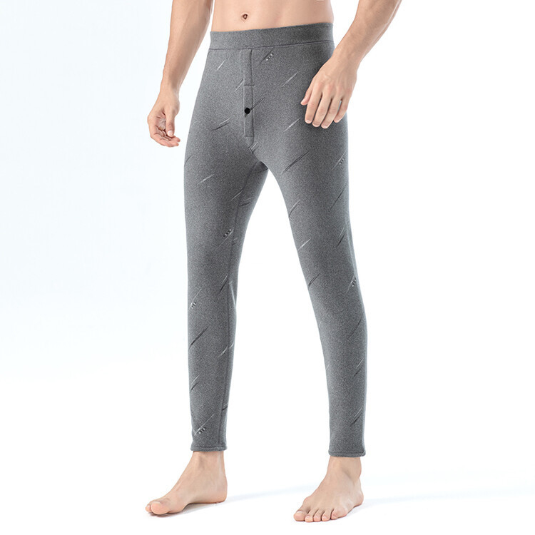 Vyrų šiltos vilnonės kelnės su fliso pamušalu, geometrinis raštas, dviejų sluoksnių, tankus audinys 251–300 g/m², ruduo 2024