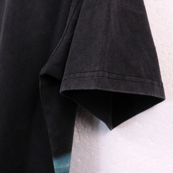 T-Shirt δρόμου, χαλαρή γραμμή, από 96% καθαρό βαμβάκι, εκτύπωση γράμμα-κρανίο, στρογγυλός λαιμός