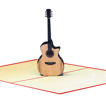 Pansy 3D gitaristička čestitka za rođendan, ručno izrađena, od posebnog papira