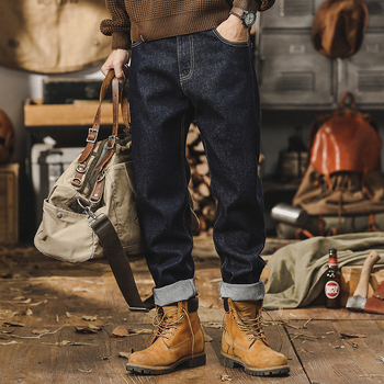 Мъжки дънки със прави крачета, деним 94,6% памук, средна талия, цип, пет джоба, ежедневни