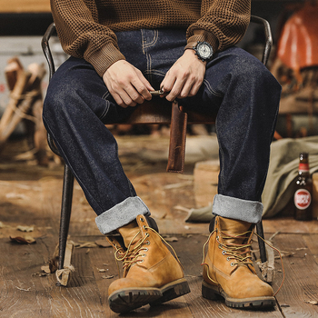 Мъжки дънки със прави крачета, деним 94,6% памук, средна талия, цип, пет джоба, ежедневни