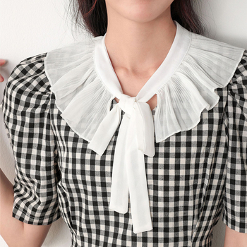 Moteriškai atjungiamas apykaklė išorės drabužiams, tinklo audinys, vienspalvis, A linijos modelis, pavasaris 2025