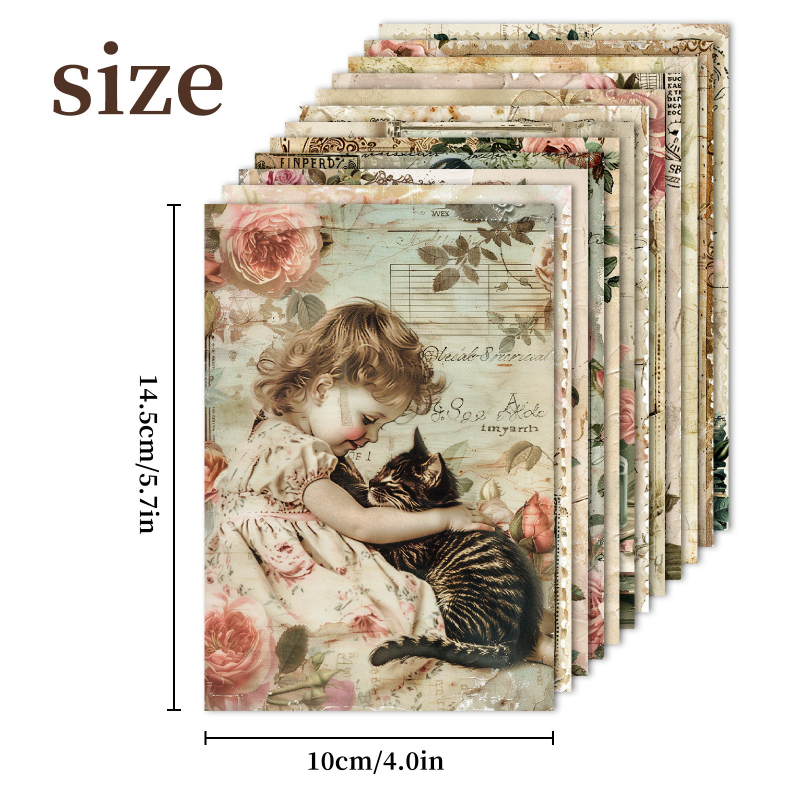 12 φύλλα χαρτιού φόντου ημερολογίου με θέμα Μεσαιωνική Αγγλική Ρομαντική Πόλη — χειροποίητο, 80 g καλυπτικό χαρτί + 160 g offset χαρτί