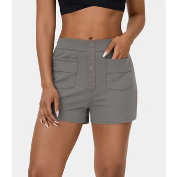 Шорти от полиестер, средна талия, средна дебелина, висока еластичност, колажно шиене