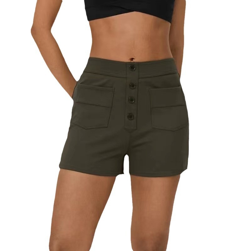 Шорти от полиестер, средна талия, средна дебелина, висока еластичност, колажно шиене