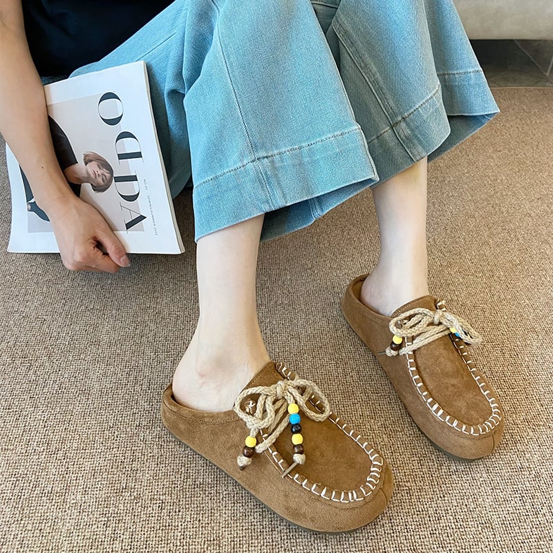 V991 mule su vidinio aukščio padidinimo modelis, apvalios nosies, slip-on, stora padanga, PU viršus, dirbtinė oda viduje