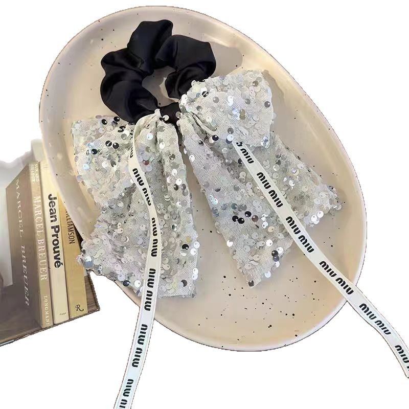 Korėjiečių stiliaus plaukų gumelė su blizgučiais kaspide, audinys, rankų darbo, aukštas elastingumas, prekinis ženklas Yaya Trend