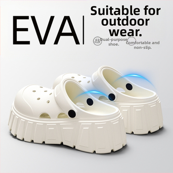 Crocs γυναικεία σάνδαλα με παχύ πάτο, αναπνεύσιμη EVA άνω επιφάνεια, EVA σόλα 3.5 cm+, κατασκευή injection-molded, Καλοκαίρι 2025