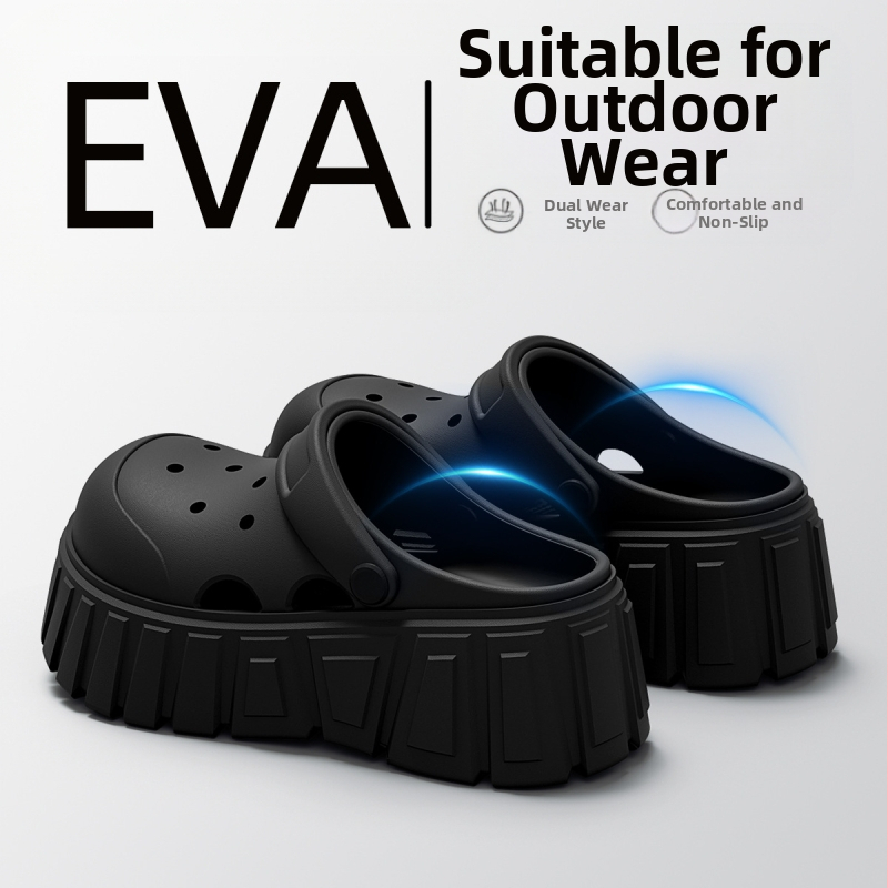 Crocs γυναικεία σάνδαλα με παχύ πάτο, αναπνεύσιμη EVA άνω επιφάνεια, EVA σόλα 3.5 cm+, κατασκευή injection-molded, Καλοκαίρι 2025