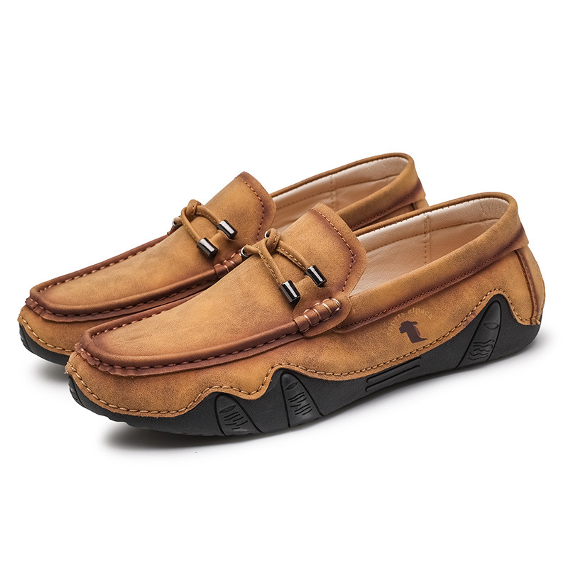 Bean Shoes με Ultrafilm δέρμα στην άνω μεριά, ραφή στην σόλα, χαμηλό τακούνι, καουτσούκ σόλα, PU πάτος