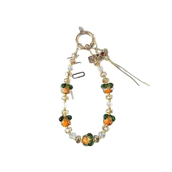 Αλυσίδα τηλεφώνου με χάντρες, μοτίβο φρούτου, χειροποίητες χάντρες, μάρκα Yao mei, στυλ ελαφριάς πολυτέλειας, άνοιξη 2024