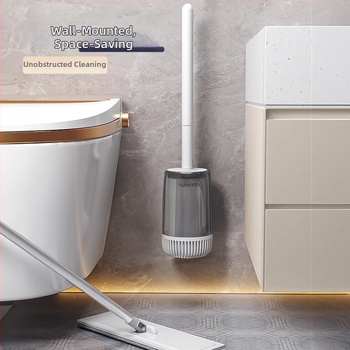 Silikoninis tualeto šepetėlis, sieninis montavimas, dizainas be mirusio kampo – Good Helper