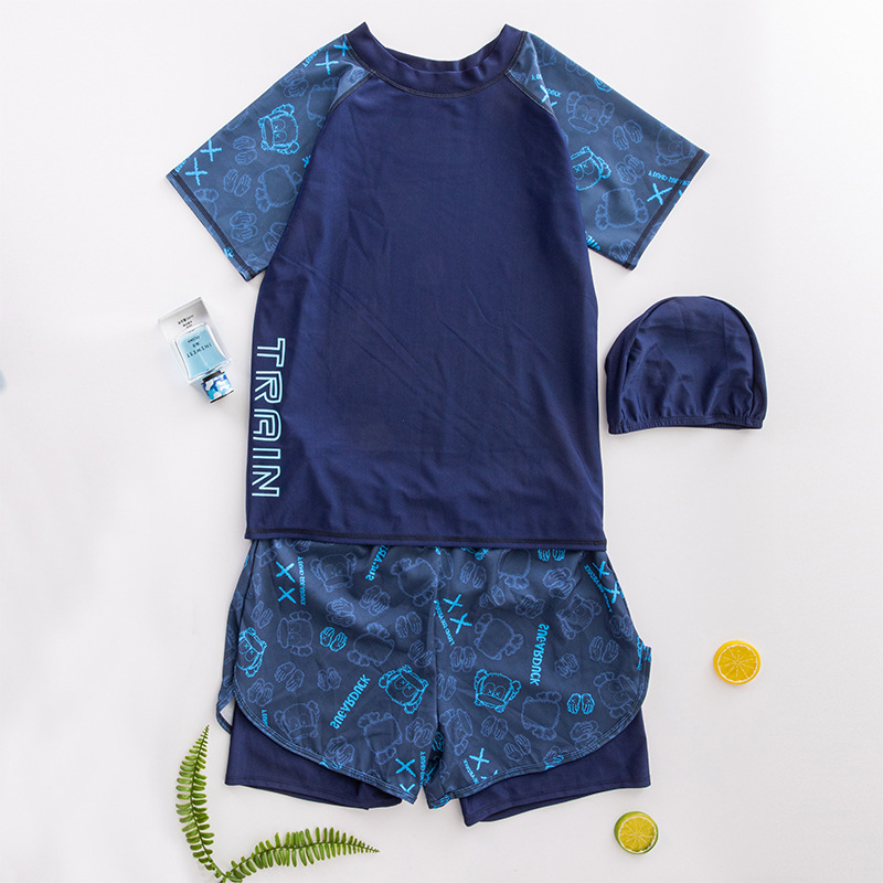 Haitiya set de baie pentru copii, uscare rapidă, două părți; 88% poliester + 12% elastan; căptușeală 95% poliester + 5% elastan; model Korean style; vârsta 3-16