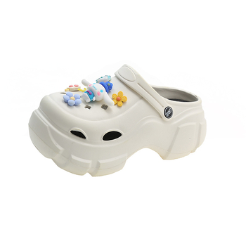 Γυναικείες πλατφόρμες με παπούτσια με τρύπες, EVA επάνω και σόλα, πάχος σόλας 6 εκ, διαπνοή, ελαφριές, αντιολισθητικές, στρογγυλή μύτη