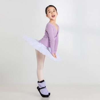 Παιδικό μπαλέτο πλεκτό ενδύμα με μακριά μανίκια και κάπα στους ώμους, 50% ινών μπαμπού, Κωδικός 83BB1002