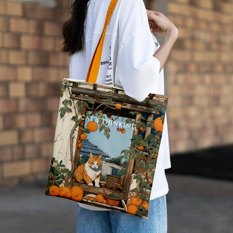 Drobės pirkinių krepšys, rankinės stiliaus, skaitmeninė spauda, logotipo spauda, pritaikomos galimybės