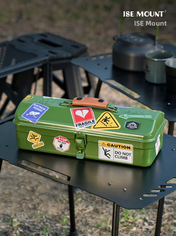 Σετ εργαλείων με φορητό μεταλλικό κουτί αποθήκευσης για εξωτερικό κάμπινγκ