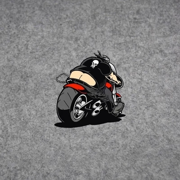 Декоративен стикер за мотоциклет – карикатурен герой, PVC материал, самозалепващ, персонализируем, марка Source color