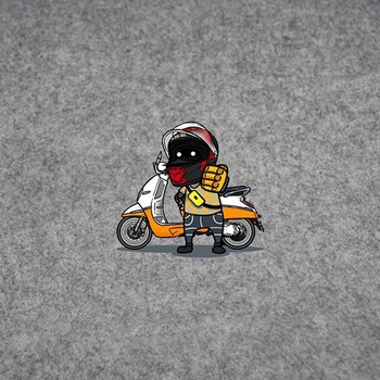 Декоративен стикер за мотоциклет – карикатурен герой, PVC материал, самозалепващ, персонализируем, марка Source color