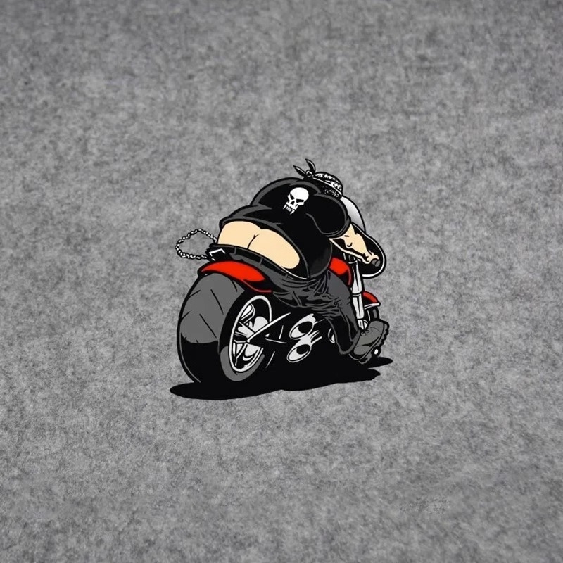 Декоративен стикер за мотоциклет – карикатурен герой, PVC материал, самозалепващ, персонализируем, марка Source color