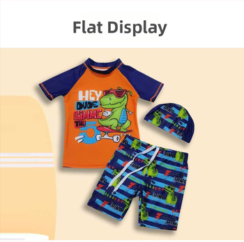 Αγόρι δύο-τμηματικό μαγιό με καρτούν σχέδιο, πολυεστερικό ύφασμα 85% και επένδυση από 15% ελαστάν, για ηλικίες 3–13 ετών, κατάλληλο για κολύμβηση και υδάτινες δραστηριότητες