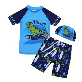 Αγόρι δύο-τμηματικό μαγιό με καρτούν σχέδιο, πολυεστερικό ύφασμα 85% και επένδυση από 15% ελαστάν, για ηλικίες 3–13 ετών, κατάλληλο για κολύμβηση και υδάτινες δραστηριότητες