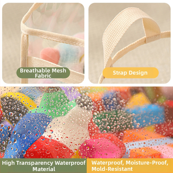 Καλάθι αποθήκευσης παιχνιδιών - Πολυλειτουργικό, αδιάβροχο, διαφανές καλάθι με μεγάλη χωρητικότητα και χερούλι