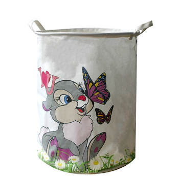 Medvilninis kanvas skalbinių krepšys ir žaislų organizatorius – daugiafunkcinė saugojimo kuprinė, šiuolaikiškas minimalistinis stilius, drabužiams ir aksesuarams, Prekės ženklas: Little Girl Picking Mushrooms