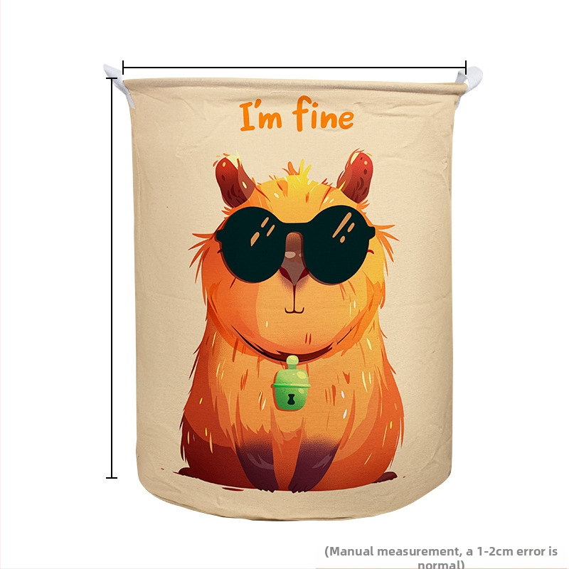 Памучна канвасова кошница за пране и органайзер за играчки – многофункционална чанта за съхранение, модерен минималистичен стил, за дрехи и аксесоари, Марка: Little Girl Picking Mushrooms