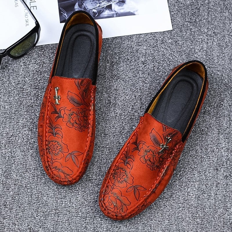 Vyriški kasdieniniai slip-on bateliai su mikropluošto viršutine, gumos padą, apvaliu nosimi, PU įdėklu, kvėpuojantys ir neslidūs