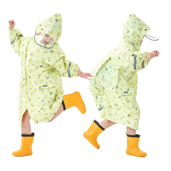 Vaikų lietaus pončas Cartoon stiliaus | Prekės ženklas: JIPILI/Level Stick | Audinys: tekstūruotas audinys | Vandeniui atsparus PU sluoksnis | Logotipas spausdintas