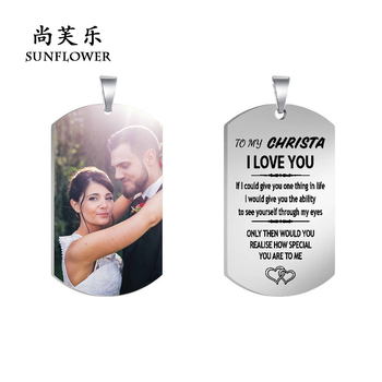 Μπρελόκ με εγχάρακτες φωτογραφίες – ανοξείδωτο ατσάλι, φινίρισμα ηλεκτροπλατίσματος, στρατιωτικό στυλ, Shangfule Jewelry