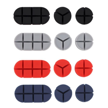 0528-01 Силиконов десктоп органайзер за кабели, самозалепващ, за кабели за данни, зареждане и слушалки